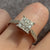 Diamond .33ct Square Cluster Engagement Ring 9ct 9k White Gold - Size O