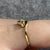 Old Mine Cut Diamond Trilogy Bypass Antique Ring 18ct 18k Yellow Gold - Size N