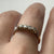 Antique Four Diamond .25ct Platinum Set Ring 18ct 18k Yellow Gold - Size Q 1/2