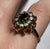 Garnet & Opal Ornate Cluster Ring 9ct 9k Yellow Gold  - Size S