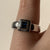 London Blue Topaz Square Bezel Set Ring 9ct 9K White Gold - Size H