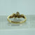 Diamond Twist Bypass Ring 9ct 9k Yellow Gold - Size J