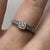 Diamond Cluster .21ct Engagement Ring 9ct 9k White Gold  - Size J