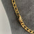 Italian Fancy Curb Chain Necklace Unique Closure 18k 750 Yellow Gold - 18"