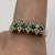 Marquise Emerald & Diamond Cluster Band Ring 9ct Yellow Gold - Size Q