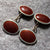 Antique Enamel Red & White Chain Cufflinks 15ct 15k Yellow Gold