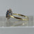 Blue Topaz & Diamond Halo Cluster Ring 9ct 9k Yellow Gold  - Size P 1/2