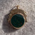 Antique Bloodstone Swivel Fob Pendant 9ct 9k Rose Gold