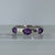 Amethyst Trilogy Flush Set Ring 9ct White Gold - Size N