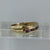 Ruby & Diamond Crossover Ring 9ct 9k Yellow Gold - Size O 1/2