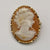 Cameo Pendant And Brooch Vintage 18ct 18k Yellow Gold