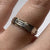 White Spinel Full Eternity Two Tone Band Ring 9ct 9k Yellow Gold - Size N