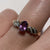 Amethyst Solitaire Diamond Shoulder Accents Ring 9ct 9k Yellow Gold - Size L