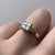 Diamond .40ct Square Cluster Engagement Ring 18ct 18K 750 White Gold - Size J