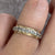 Two Tone Gold White Spinel Full Eternity Band Ring 9ct 9k Yellow Gold - Size K