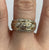 Diamond Pave Set Decorative Band Ring 9ct 9k Yellow Gold  - Size O