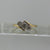 Antique Diamond Trilogy Bypass Platinum Set Ring 18ct Yellow Gold - Size L 1/2