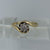 Diamond .10ct Solitaire Bypass Twist Ring 9ct 9k Yellow Gold - Size P