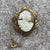 Vintage Framed Cameo Brooch 9ct 9k Yellow Gold