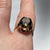 Smoky Quartz Ornate Solitaire Ring 9ct 9k Yellow Gold  - Size N