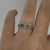 Diamond & Iolite Heart Detail Band Ring 9ct 9k White Gold - Size K