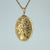 Floral Engraved Oval Locket Pendant 9ct 9k Yellow Gold