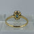 Antique Blue Zircon & Diamond Platinum Set Ring 18ct 18k Yellow Gold - Size O