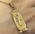 Ancient Egyptian Ankh Hieroglyphics Two Tone Pendant 18ct 18k Rose Yellow Gold