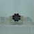 Sapphire & Diamond Daisy Flower Cluster Ring 9ct 9k Yellow Gold  - Size P