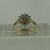 CZ Fancy Flower Cluster Ring 9ct 9k Yellow Gold - Size M