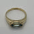 Blue Topaz Bezel Set Band Ring 9ct 9k Yellow Gold - Size Q