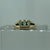 Emerald Trilogy Diamond Accent Band Ring 9ct 9k Yellow Gold - Size O 1/2