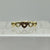 Clogau Diamond Hearts Cut Out Band Ring 9ct 9k Yellow Rose Gold - Size R