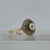 Pearl & White Topaz Ornate Flower Ring 18ct 18k Yellow Gold - Size L 1/2