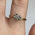 CZ Cluster Bypass Ring 14ct 14k Yellow Gold  - Size Q