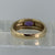 Amethyst Flush Set Band Ring 9ct 9k Yellow Gold - Size M