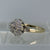 Diamond Cluster Ring 9ct 9k Yellow Gold  - Size N