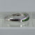 Green Tsavorite Garnet Channel Set Wave Ring 9ct 9k White Gold  - Size P