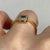 Antique Art Deco Blue Topaz Square Platinum Ring 18ct 18k Yellow Gold - Size L