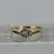 Diamond Solitaire Split Shoulder Ring 9ct 9k Yellow Gold  - Size P