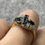 Diamond & Sapphire Ornate Cluster Ring 18ct 18k Yellow Gold  - Size M