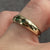 Emerald Trilogy Star Set Band Ring 9ct 9k Yellow Gold - Size M