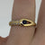 Unique Diamond & Sapphire Band Ring 18ct 18K Yellow Gold - Size K