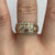 Diamond Pave Set Decorative Band Ring 9ct 9k Yellow Gold  - Size O