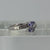 Pear Cut Iolite & Diamond Bypass Ring White Gold 9ct 9k - Size L