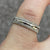 Sandblast Textured Finish Band Ring 9ct 9k White Gold - Size H