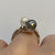 White & Grey Pearl Toi Et Moi Twist Ring 9ct 9k White Gold - Size L