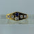 Diamond & Sapphire Unique Unisex Ring 18ct Yellow Gold - Size R