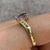 Amethyst & White Topaz Twist Ring 9ct 9k Yellow Gold - Size M 1/2