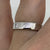 Diamond Solitaire Thick Band Wedding Ring 18ct 18k White Gold - Size J 1/2